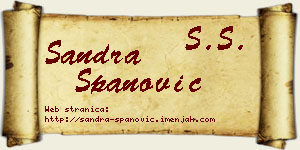 Sandra Španović vizit kartica
